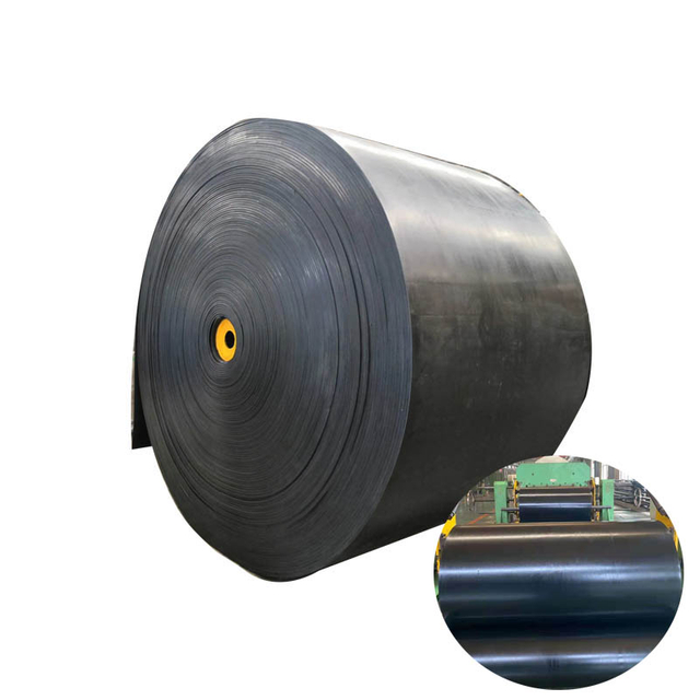 Black Wear Resistant Rubber Conveyor Belt with High Quality