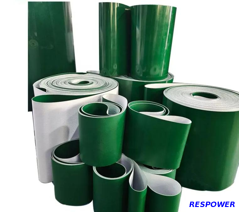 Hot selling green pvc endless industrial conveyor belt
