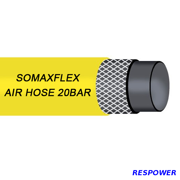Yellow Air Hose 20BAR Extruded Smooth Surface